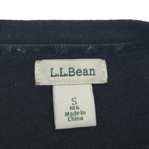 Ll.bean Sweater Women S Black Cashmere Soft Crew Preppy Career Minimalist Grudge - Picture 7 of 8